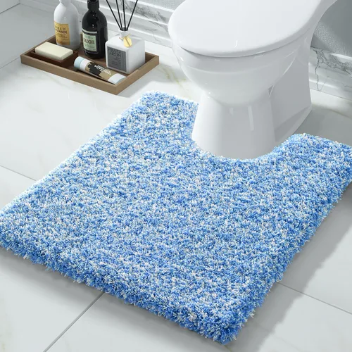 Miniatura 114 de Yimobra Alfombra de baño de felpa esponjosa, súper lanuda suave, cómoda, antideslizante, absorbente de agua, alfombra de baño de microfibra que se