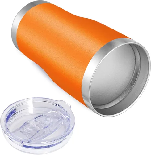 Miniatura 6 de VEGOND Vaso de acero inoxidable de 20 onzas con tapa y pajita, aislado al vacío, taza de café de viaje de doble pared (negro, paquete de 6)