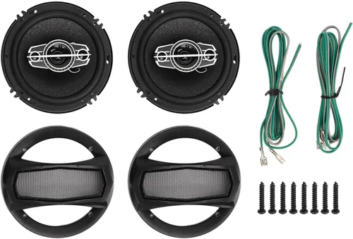 Miniatura 6 de 1 par de altavoces coaxiales del coche 6in altavoces 350W alta potencia negro para la actualización del automóvil