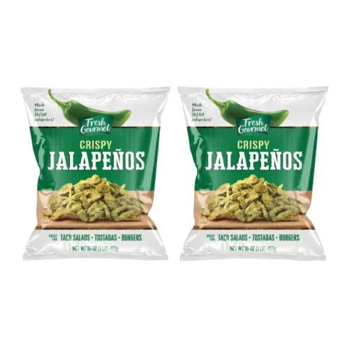 Miniatura 2 de Jalapeños crujientes ligeramente salados de Fresh Gourmet, bocado y aderezo para ensalada, 16 onzas (Paquete de 3)