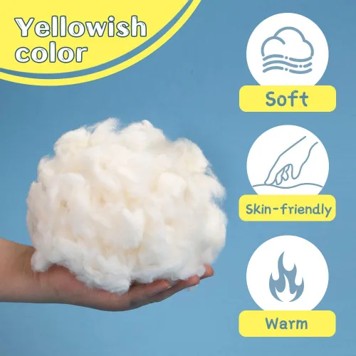 Miniatura 3 de Kogyxe Relleno de algodón de 7.06 onzas, relleno de algodón natural para animales de peluche, relleno de almohada suave para animales de ganchillo