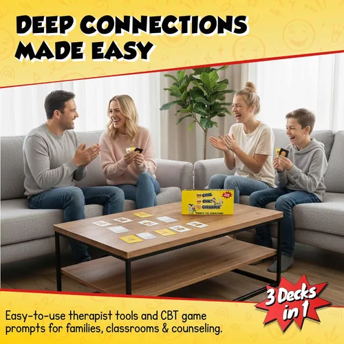 Miniatura 4 de ARTAGIA Divertido juego de habilidades sociales y terapia para adultos y adolescentes: juego familiar de CBT para conversaciones terapéuticas