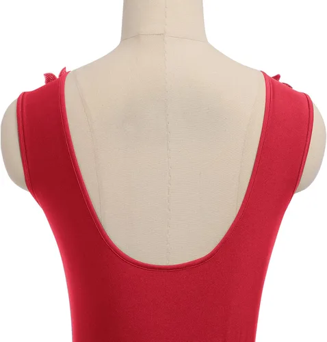Miniatura 5 de AFAVOM Disfraz de baile lírico para mujer, vestido de lentejuelas con flores, falda asimétrica de tul fluida, disfraces de danza contemporánea