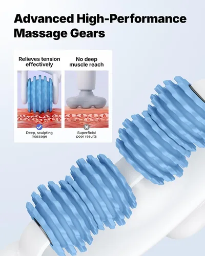 Miniatura 4 de MERACH Herramienta de masaje para celulitis con rodillo de empuje, masajeador de drenaje linfático, masajeador de piernas con asas desmontables