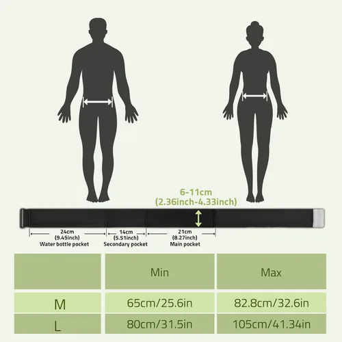 Miniatura 6 de Cinturón para correr definitivo para mujeres y hombres, a prueba de agua, riñonera con botella de agua, cinturones delgados para bolsa de correr