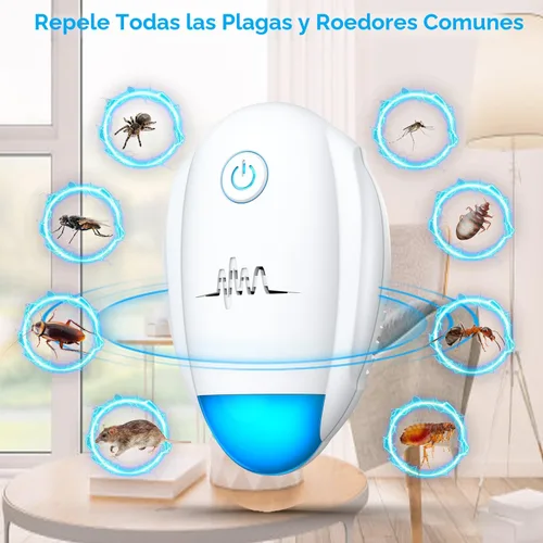 Miniatura 2 de Repelente ultrasónico actualizado 2026, paquete de 6 unidades, repelente ultrasónico para interiores, enchufe electrónico, control de plagas