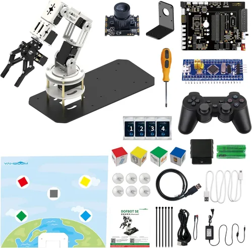 Miniatura 9 de Yahboom Brazo robótico ROS2 6DOF Inteligencia incorporada, reconocimiento espacial 3D, control de PC de máquina virtual, módulo de voz