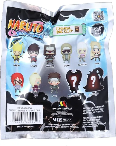 Miniatura 2 de Viz Media Naruto Shippuden Series 4 - Bolsa de espuma 3D con clip en bolsa ciega