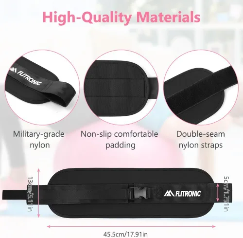 Miniatura 3 de Flintronic Exercise Hip Thrust Belt, Glute Trainer, Adjustable Hip Thrust Belt with Extra Padding for Dumbbells Kettlebells Gym Fitness Bodybuilding