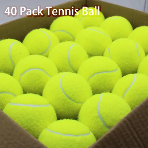 Miniatura 2 de SHYUJAJIE Pelotas de tenis, paquete de 40 pelotas de entrenamiento de tenis, pelotas de tenis de alta elasticidad para principiantes, pelotas