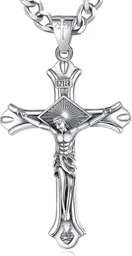 Miniatura 9 de CELESTIA Medallas de plata de ley 925 San Miguel/San Cristóbal/San Benito/San Gabriel/Virgen María/Jesús/Caravaca/Metatrón/Sello de los Siete