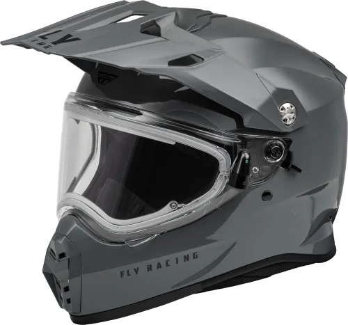 Miniatura 9 de Fly Racing Trekker Cold Weather MX ATV Off-Road Motorcycle Helmet Pizarra/Negro/Rojo (Dual Shield)