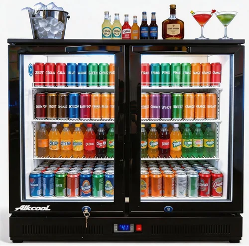 Miniatura 9 de Refrigerador comercial de bebidas, refrigerador de 7 pies cúbicos pequeños delgados de una sola puerta de vidrio con estantes ajustables de luz LED