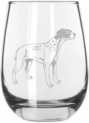 Miniatura 457 de Sakhalin Husky Dog - Copa de vino grabada personalizada de 15.25 onzas sin tallo