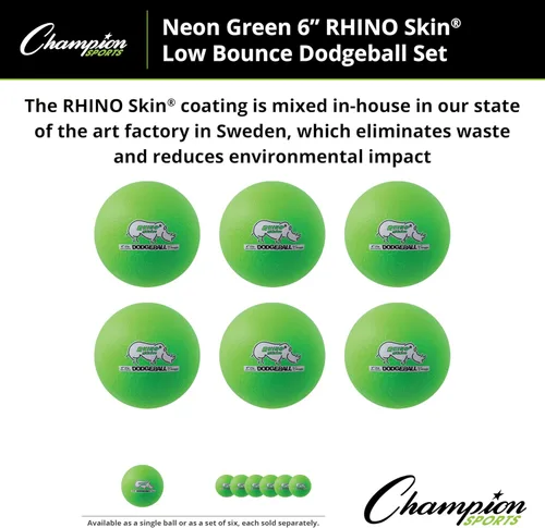 Miniatura 4 de Champion Sports® Rhino Skin® Juego de pelotas de eva de bajo rebote y unidades individuales para patio de juegos, educación física, patio trasero