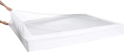 Miniatura 12 de Elegant Comfort Funda de somier, cómoda y elástica en 4 direcciones, alternativa de punto para falda de cama, ultrasuave, sin arrugas, individual