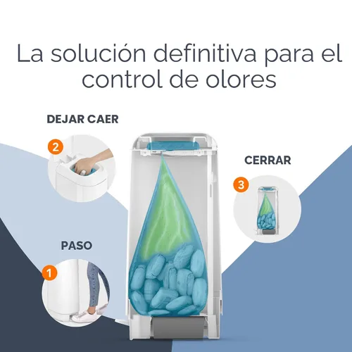 Miniatura 7 de Diaper Genie Juego de regalo exclusivo Incluye recarga fácil de rollo con 48 bolsas Capacidad para hasta 2256 pañales para recién nacidos