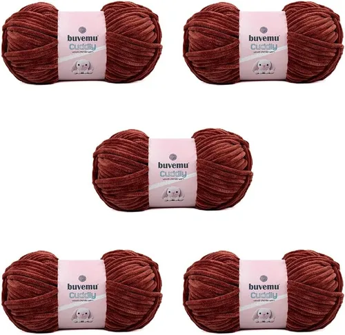 Miniatura 25 de Hilo de felpilla de terciopelo, súper suave y esponjoso, para tejer, hacer manualidades, color amigurumi, duradero para el desprendimiento, 3.53