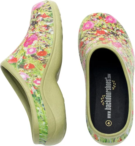Miniatura 4 de Backdoorshoes Zuecos de jardín impermeables prémium para mujer con soporte para el arco