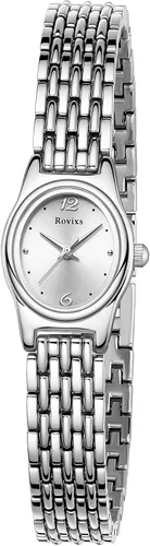 Reloj pequeño ovalado vintage para mujer, elegante reloj impermeable con movimiento de cuarzo japonés, correa de acero inoxidable con herramienta de