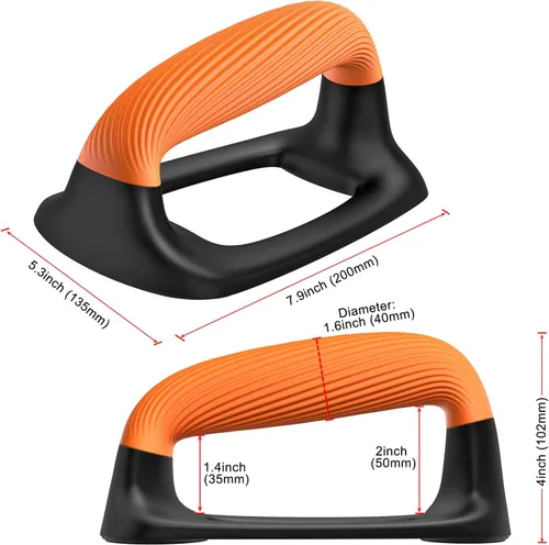 Miniatura 7 de Kipika Barras para Flexiones, Soportes de Flexiones con Mango de Plástico Suave Engrosado, Base Estable y Antideslizante, Mangos para Flexiones A