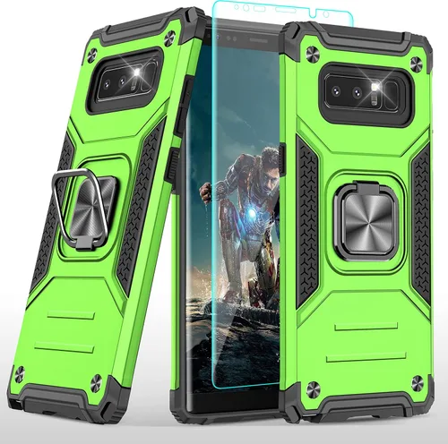 Miniatura 57 de YmhxcY Funda para Galaxy Note 8, funda para Galaxy Note 8 con protector de pantalla curvado 3D, fundas de grado armadura con soporte giratorio