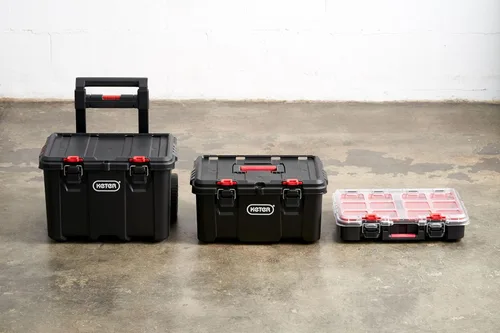 Miniatura 9 de Keter Stack-n-Roll Organizador Modular de Herramientas para Almacenamiento en Garaje y Bricolaje, Sistema de Caja de Herramientas Rodante de Resina