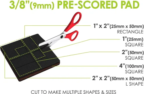 Miniatura 5 de Slipstick GorillaPads - Almohadillas antideslizantes para muebles de 4 pulgadas (precortadas para ajustar al tamaño) detienen el deslizamiento