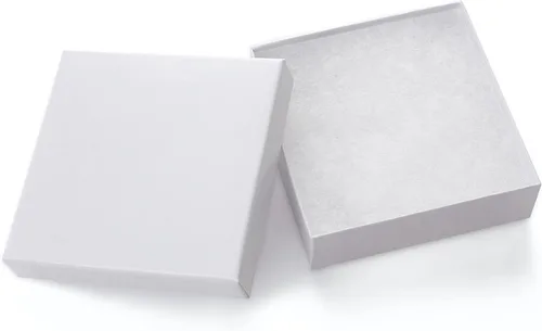 GEFTOL Cajas de regalo de joyería, paquete de 96 cajas de joyería de cartón de 3.5 x 3.5 x 1 pulgadas, pequeñas cajas de regalo para joyas, aretes,