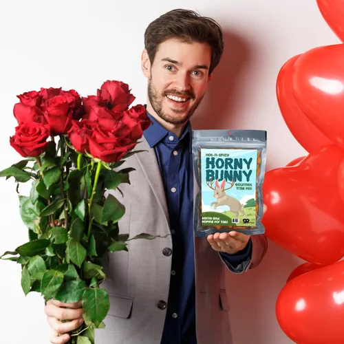 Miniatura 6 de Horny Bunny - Mezcla de aperitivos picantes, mezcla gourmet de frutos secos con varios aperitivos crujientes, divertido relleno de cesta de Pascua