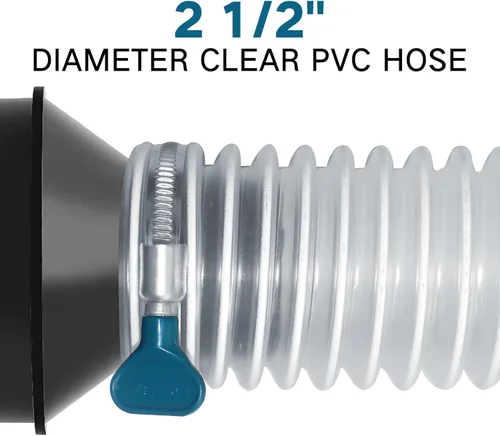 Miniatura 6 de Manguera de recolección de polvo de PVC de servicio pesado de 2-1/2 pulgadas x 5 pies, resistente a perforaciones, manguera flexible de humos de PVC