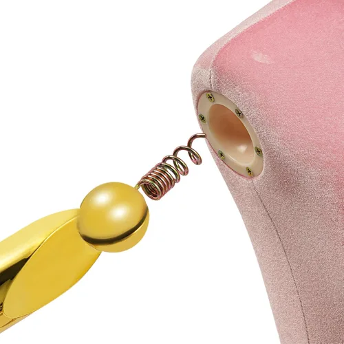 Miniatura 7 de Cuerpo de maniquí femenino Forma de vestido de tela de lino Manikin Torso con cabeza desmontable Altura ajustable Soporte de metal, para coser ropa