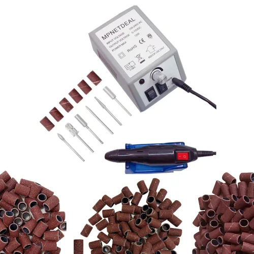 Miniatura 10 de Mpnetdeal - Taladro de uñas eléctrico, juego de máquina de taladro y lima para uñas acrílicas