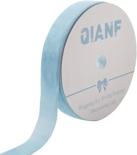 Miniatura 45 de QIANF Cinta de terciopelo, carrete de 1 1/2 pulgadas por 25 yardas (rojo)