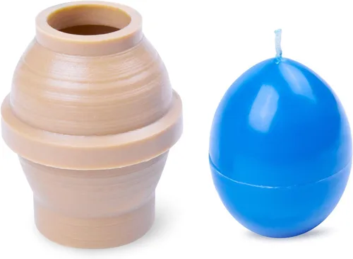 Molde de vela en forma de huevo - Altura: 2 pulgadas, ancho: 1.6 pulgadas - 30 pies de mecha incluida como regalo - Moldes de vela de plástico para