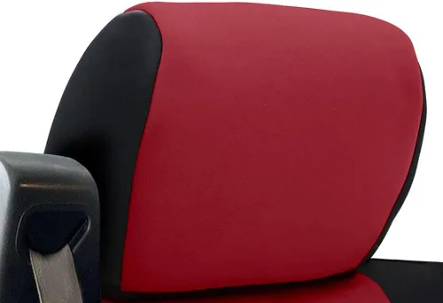 Miniatura 5 de CarsCover Fundas de neopreno para asientos delanteros de camioneta pick-up, ajuste personalizado, para Ford F150 2004-2008, lados rojo rosa y negro
