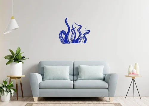 Miniatura 7 de Wall Decals Vinyl Decal Sticker Home Interior Design Mural Sea Ocean Animals Octopus Tentacles Bathroom Kids Nursery Baby Room Decor KT80