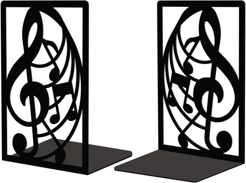 Miniatura 9 de Peacoblue Sujetalibros de Metal para Estantes, Soporte Moderno Decorativo de Servicio Pesado para Libros de Estudio para Oficina, Escritorio