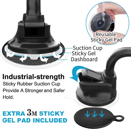 Miniatura 5 de APPS2Car Soporte magnético para teléfono de coche [6 imanes fuertes], soporte para teléfono celular de coche [ventosa], soporte de teléfono