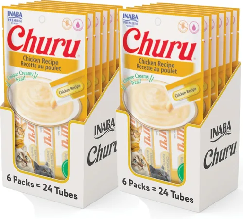 Miniatura 15 de INABA Churu - Golosinas naturales para gatos, puré para lamer (receta de pollo con cangrejo, 4 tubos)