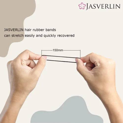 Miniatura 3 de JASVERLIN Pequeñas bandas de goma para el cabello, mini ligas negras para el cabello, bandas elásticas para niñas pequeñas, accesorios de peinado