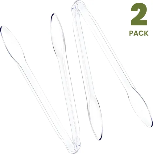 Miniatura 5 de Plasticpro Pinzas desechables de plástico para servir de 12 pulgadas, duraderas, resistentes, utensilios de servicio premium, transparentes, paquete