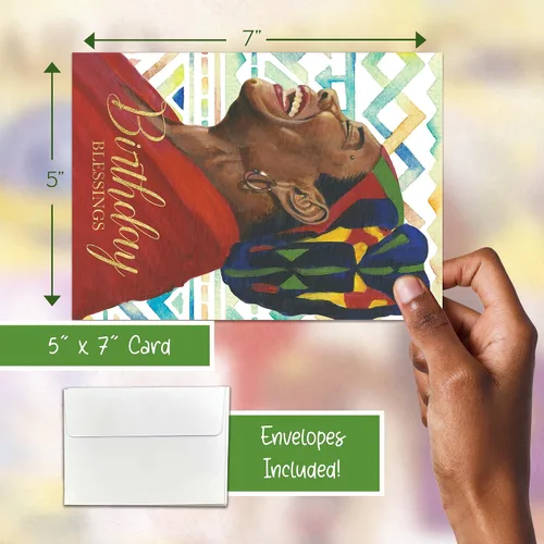 Miniatura 3 de Surtido de tarjetas de felicitación cristianas afroamericanas – Juego de 18 tarjetas inspiradoras con sobres – Cumpleaños, aliento, recuperarse