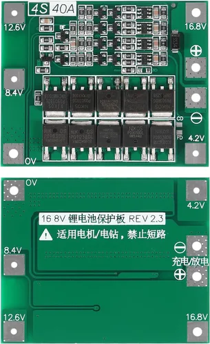 Miniatura 2 de 6 unids mejorado 4S 40A 16.8V 18650 batería de litio placa de protección PCB BMS cargador protección circuito equilibrio módulo de carga