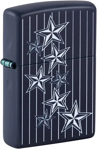 Miniatura 10 de Zippo encendedores con la bandera de EE. UU. Cromado