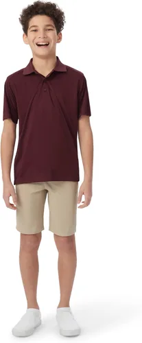 Miniatura 4 de French Toast Polo deportivo elástico de manga corta para niños que absorbe la humedad, uniformes escolares para niños y adolescentes, marino