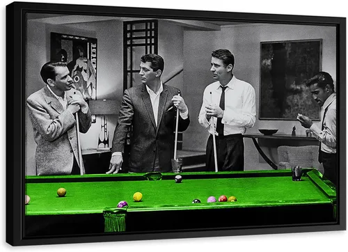 Miniatura 8 de Rat Pack Playin Pool Arte de Lienzo Colorido Decoración de Pared para el Hogar - Varios Tamaños (5 Piezas Mega)