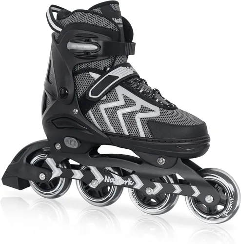 Miniatura 10 de Patines en línea Nattork ajustables para adultos y adolescentes, patines con cuchillas para interior y exterior para niños, principiantes Verde