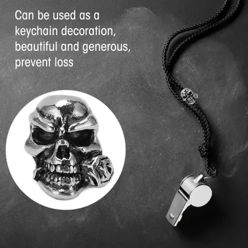 Miniatura 6 de plplaaoo Cuentas de calavera de aleación de 0.2 pulgadas, 10 cuentas de calavera, cuentas de paracaídas, cuentas de calavera para hacer joyas