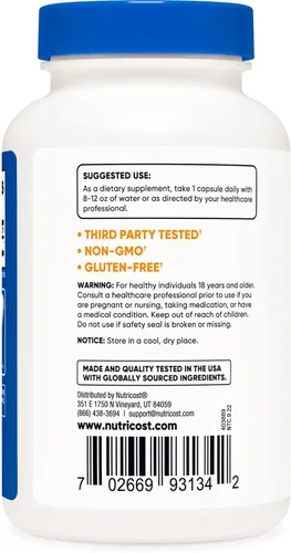 Miniatura 3 de Nutricost 5-HTP 100 mg, 240 cápsulas vegetarianas (5-hidroxitriptófano) - Sin OMG y sin gluten (2 botellas)